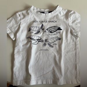 Janie and Jack Sea Turtle Ranch Graphic Tee - White 100% cotton